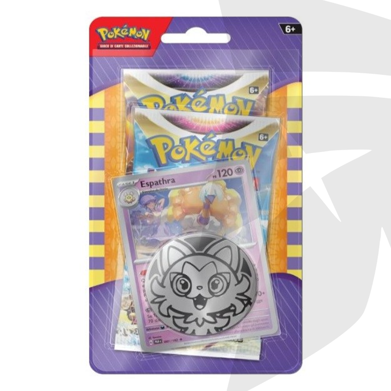 Blister da 2 bustine + 1 Moneta + Carta Promo Espathra - Spada e Scudo - ITA