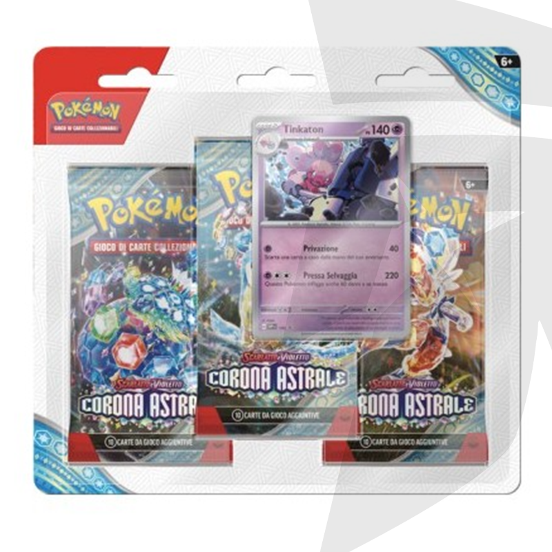 Blister da 3 bustine + Carta Promo Tinkaton - Scarlatto e Violetto - Corona Astrale - ITA