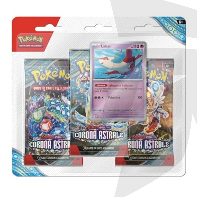 Blister da 3 bustine + Carta Promo Latias - Scarlatto e Violetto - Corona Astrale - ITA