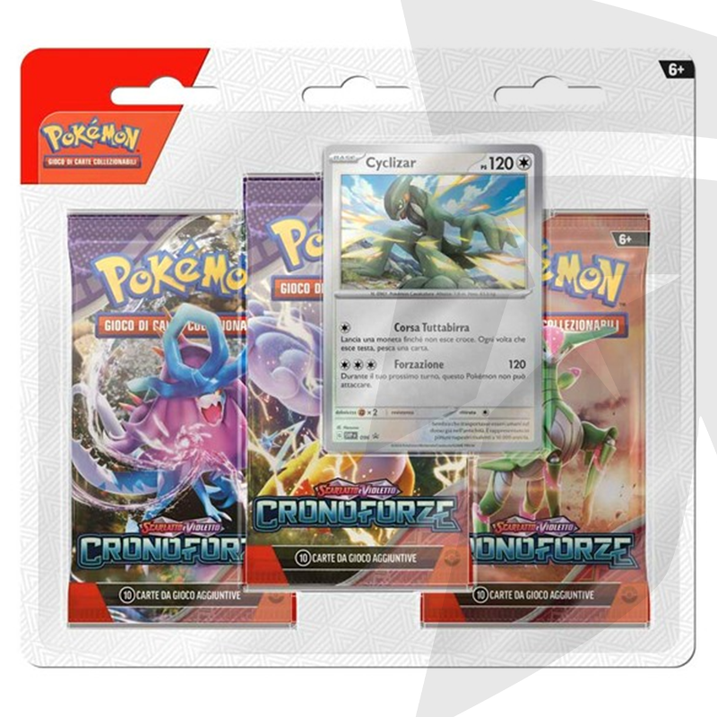 Blister da 3 bustine + Carta Promo Cyclizar - Scarlatto e Violetto - Cronoforze - ITA