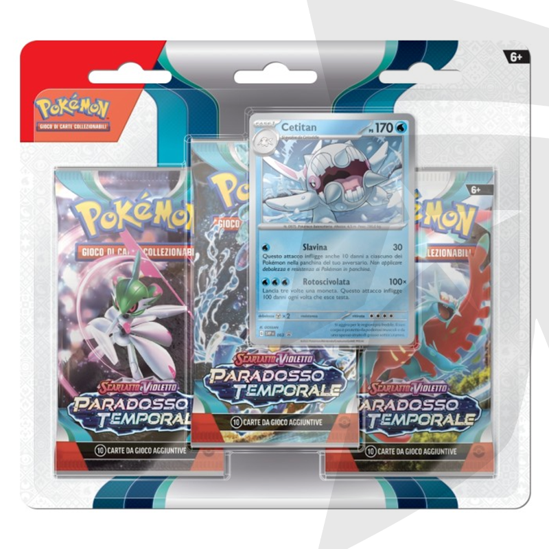 Blister da 3 bustine + Carta Promo Cetitan - Scarlatto e Violetto - Paradosso Temporale - ITA