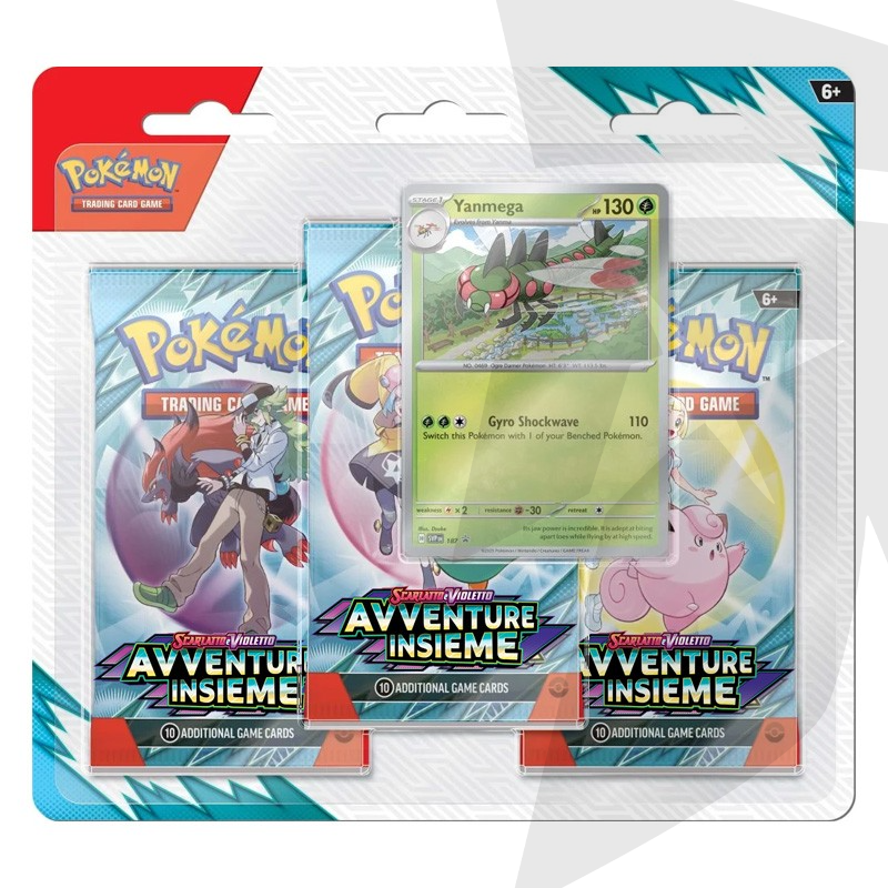 Blister da 3 bustine + Carta Promo Yanmega - Scarlatto e Violetto Avventure Insieme - ITA