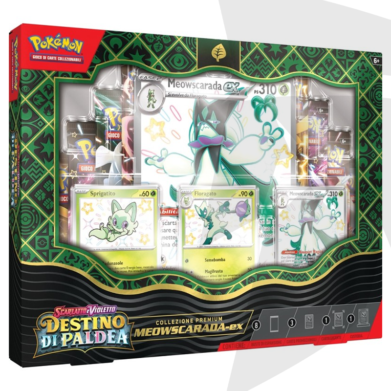 Collezione Premium Meowscarada-EX - Scarlatto e Violetto - Destino di Paldea - ITA