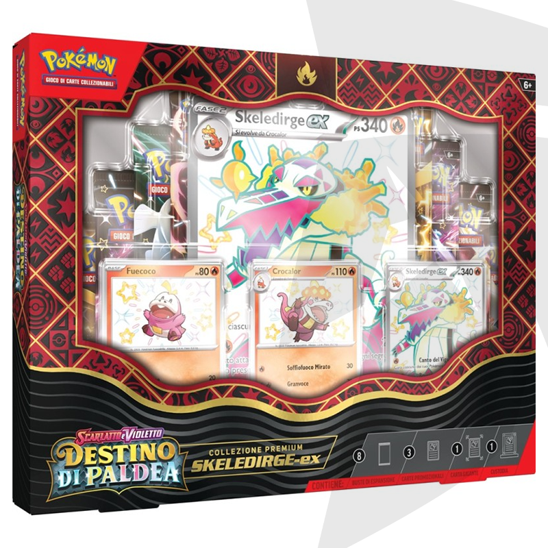 Collezione Premium Skeledirge-EX - Scarlatto e Violetto - Destino di Paldea - ITA