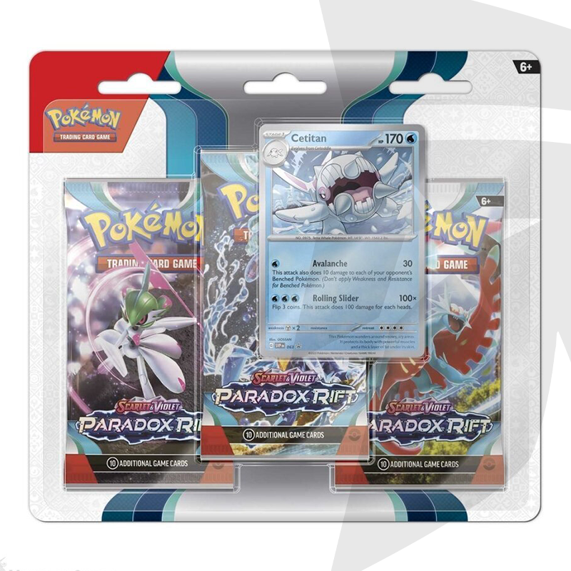 Blister da 3 bustine + Carta Promo Cetitan - Scarlet & Violet - Paradox Rift - ENG