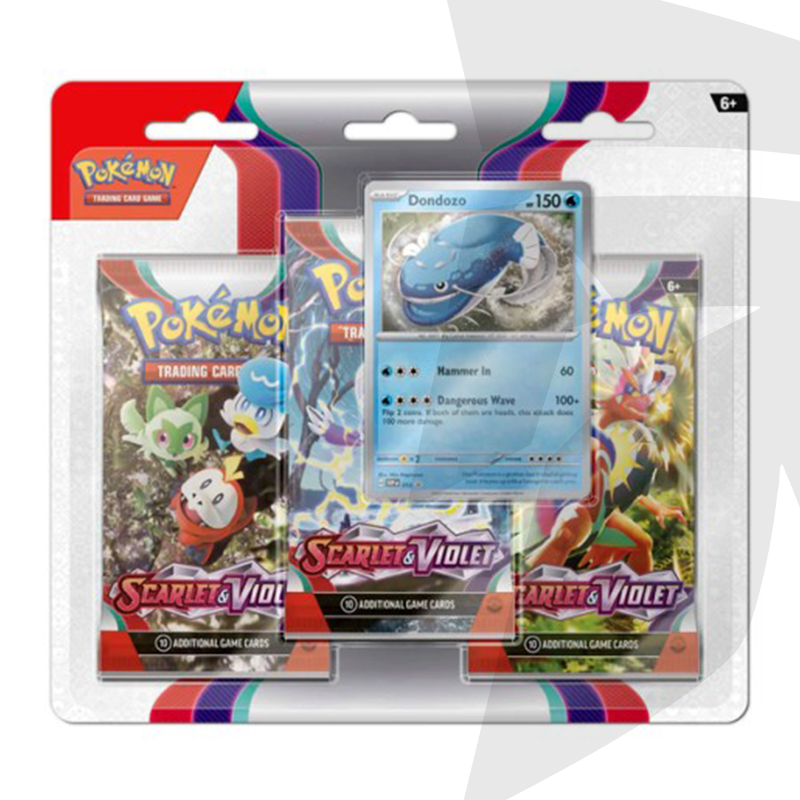 Blister da 3 bustine + Carta Promo Dondozo - Scarlatto e Violetto - ITA