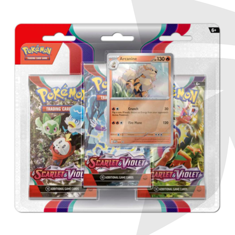 Blister da 3 bustine + Carta Promo Arcanine - Scarlatto e Violetto - ITA