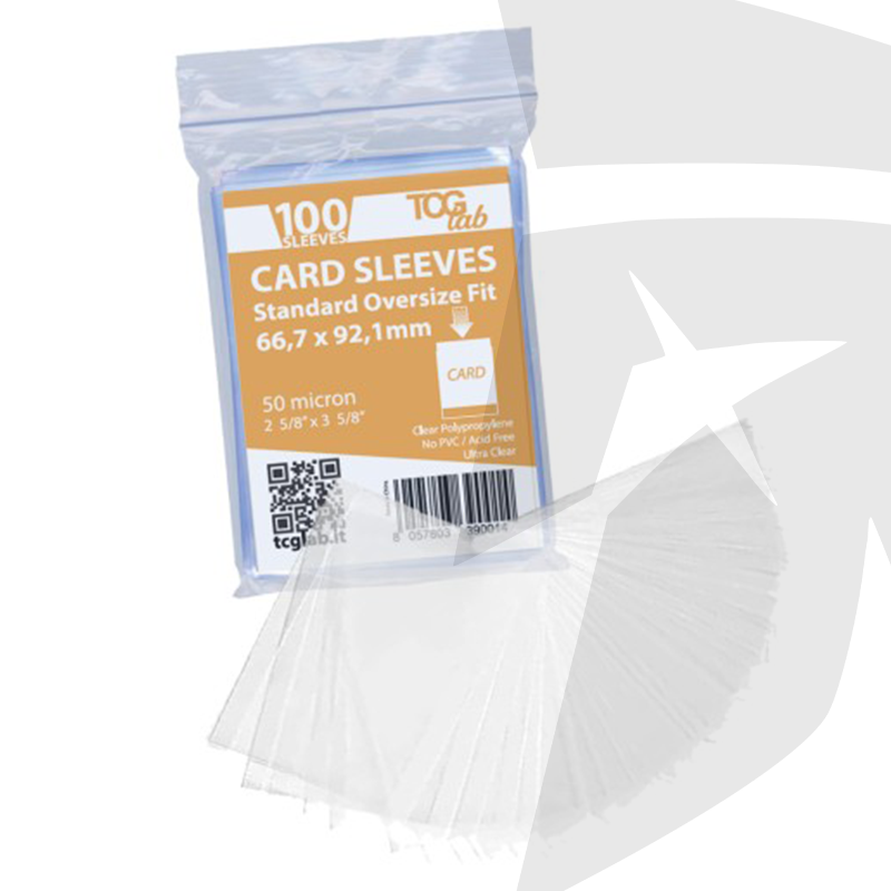 TcgLab - 100 Bustine Protettive Economy - Ultra Clear - Oversize 50 micron